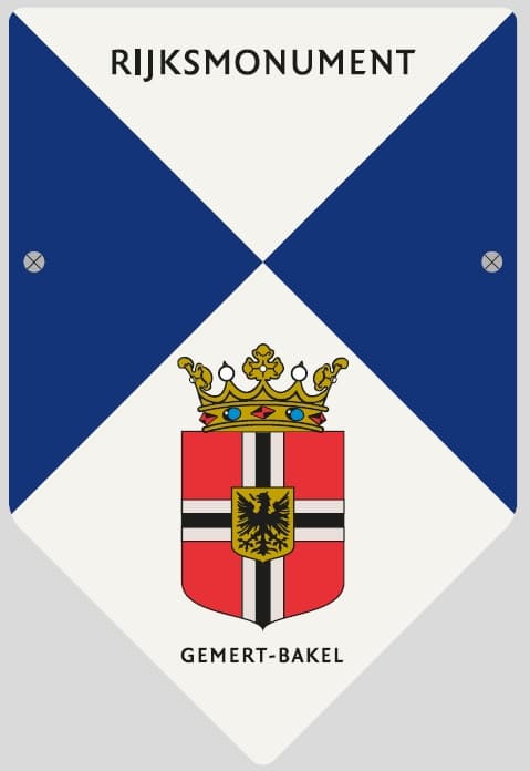 Schild des nationalen Denkmals